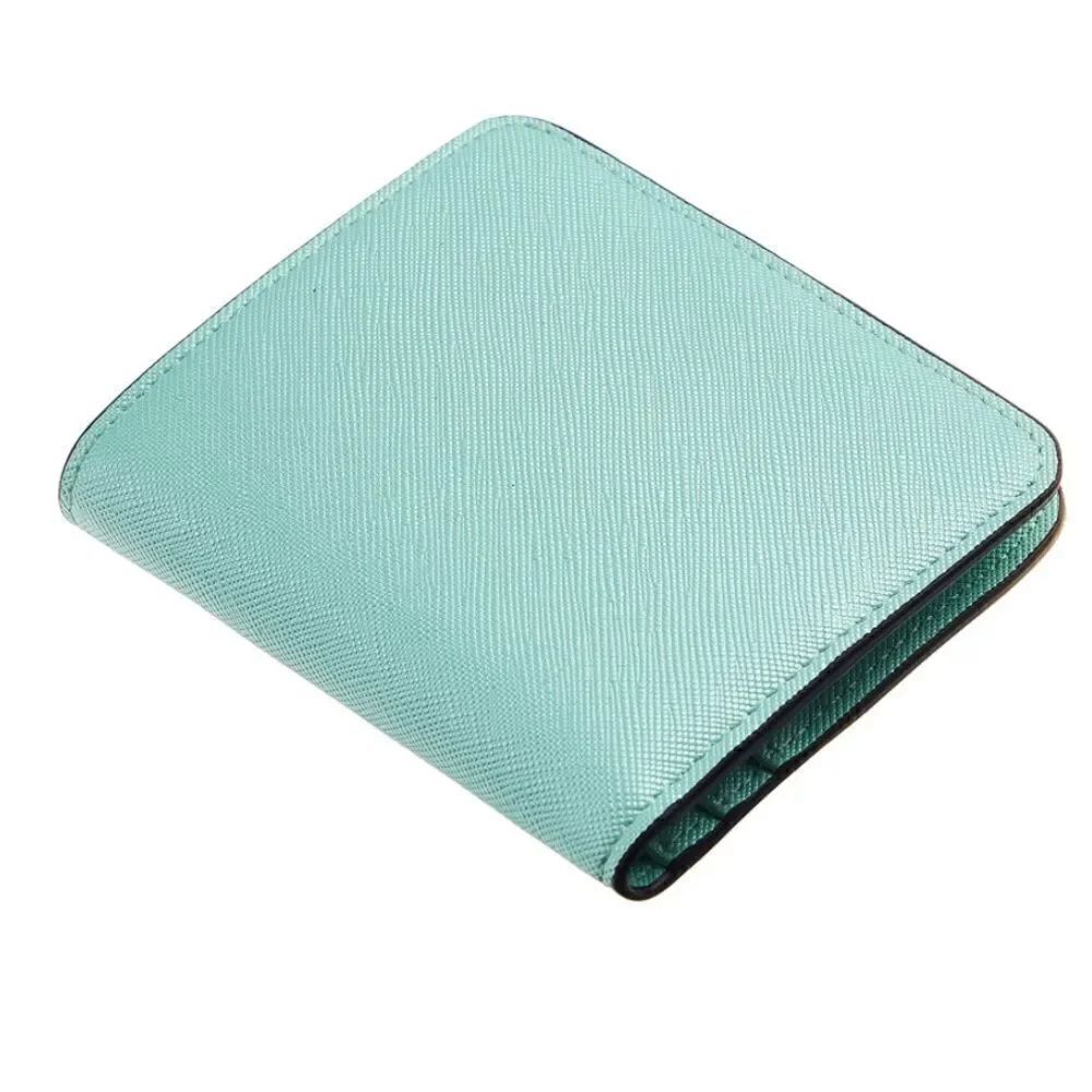Teal Leather Compact Wallet - Picture 4 of 5